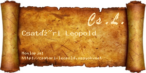 Csatári Leopold névjegykártya